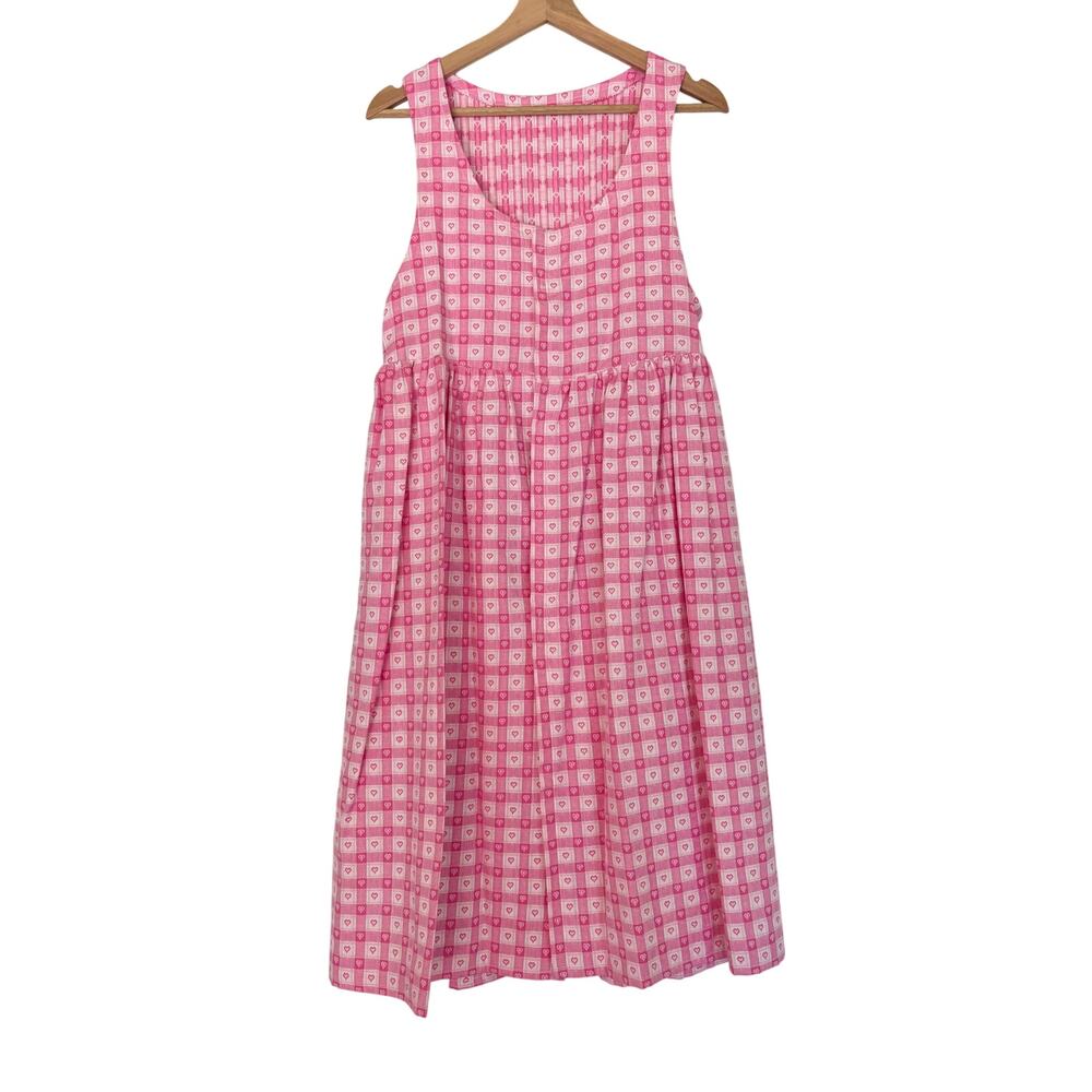 Handmade OOAK Pink Gingham Babydoll Dress Coquette Kawaii Barbiecore Size XS/S